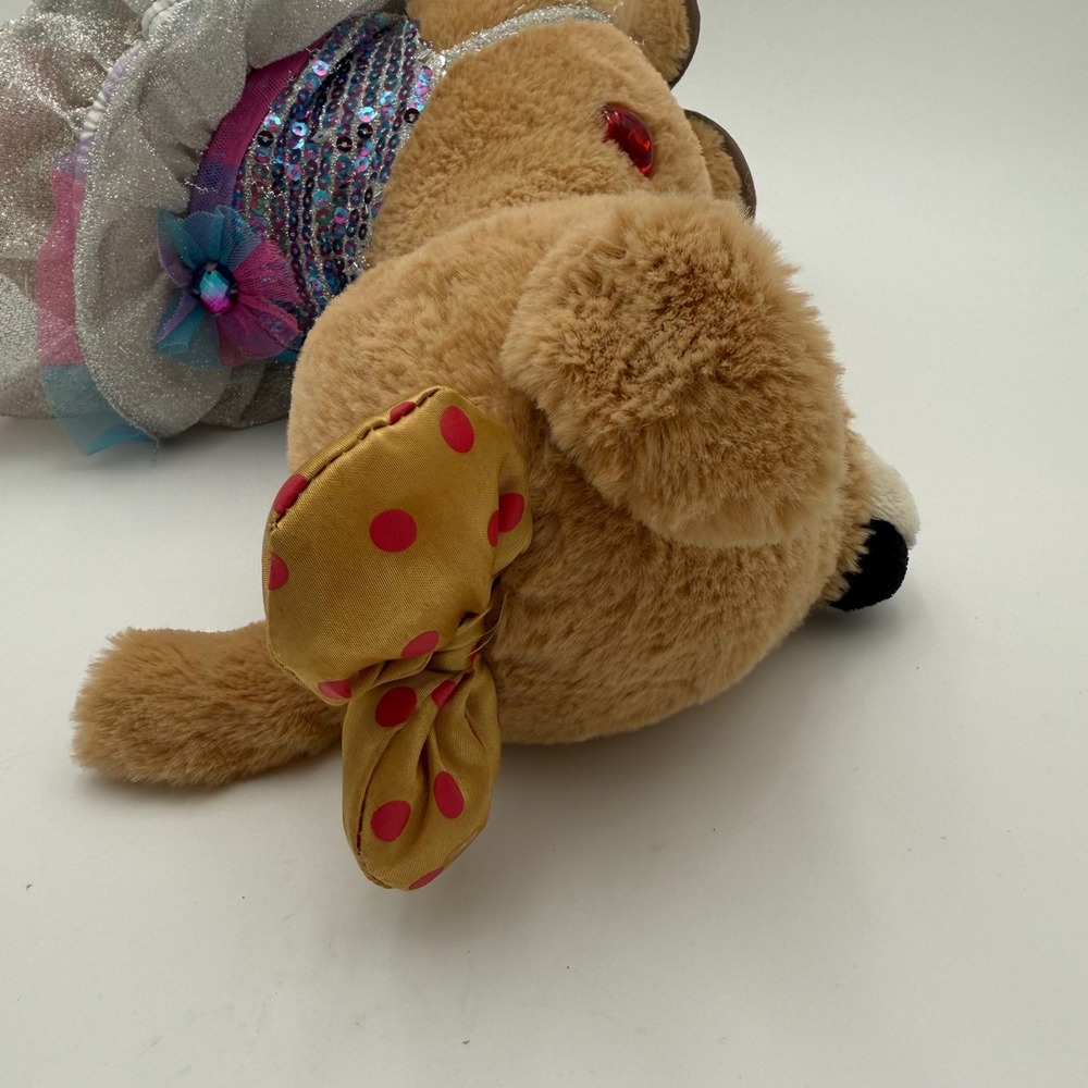 2014 Build a Bear Rudolph the Red Nosed Reindeer Clarice Plush Toy Sparkly Tutu - Picture 6 of 11